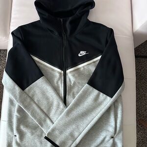 Nike tech fleece Black and Gray Zip-Up Hoodie